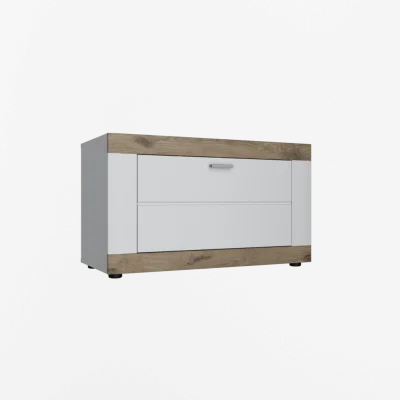 Cabinet 1D Santorini white / Viking oak